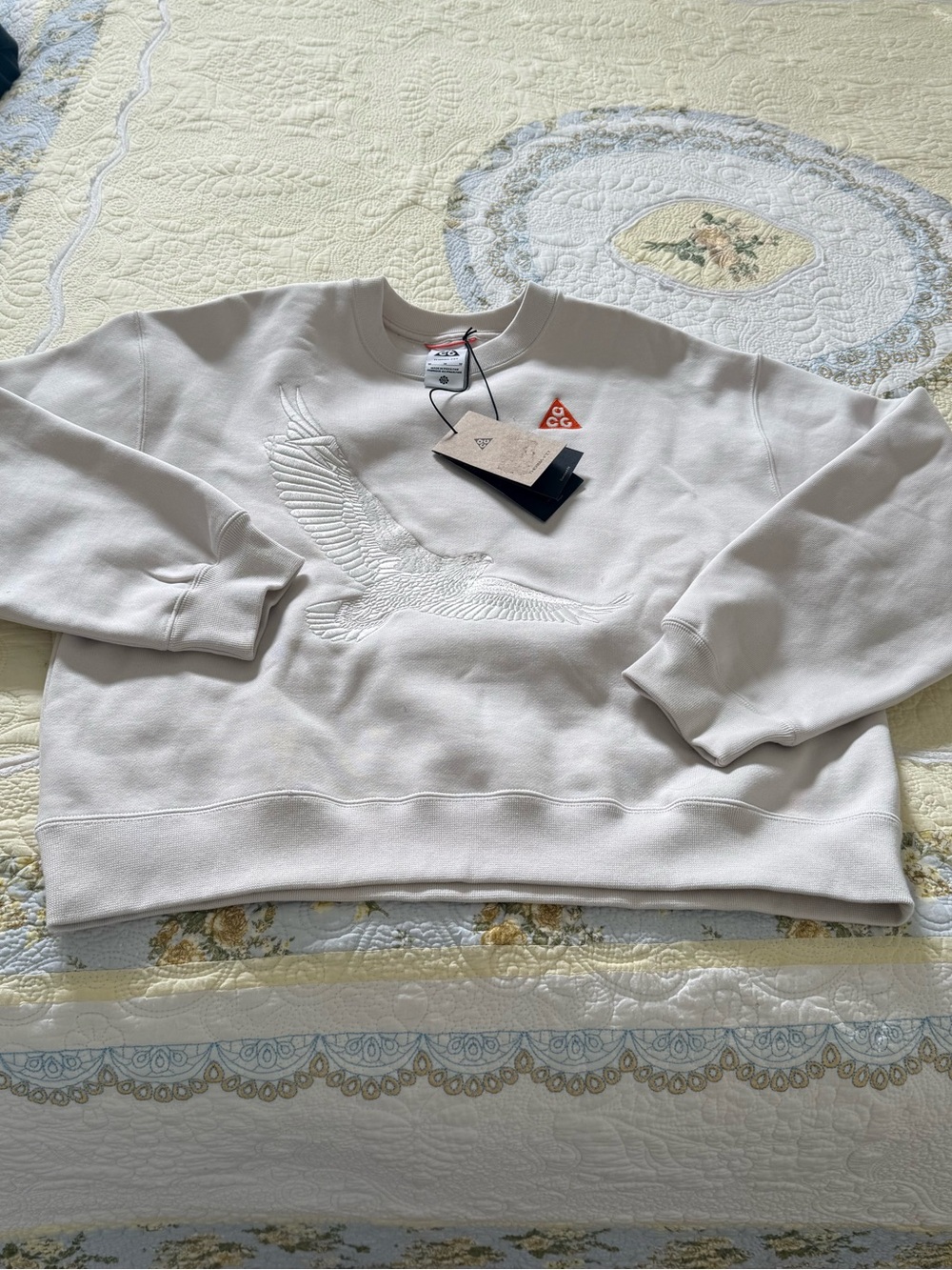 Nike ACG Off-White Embroidered Crewneck Sweatshirt